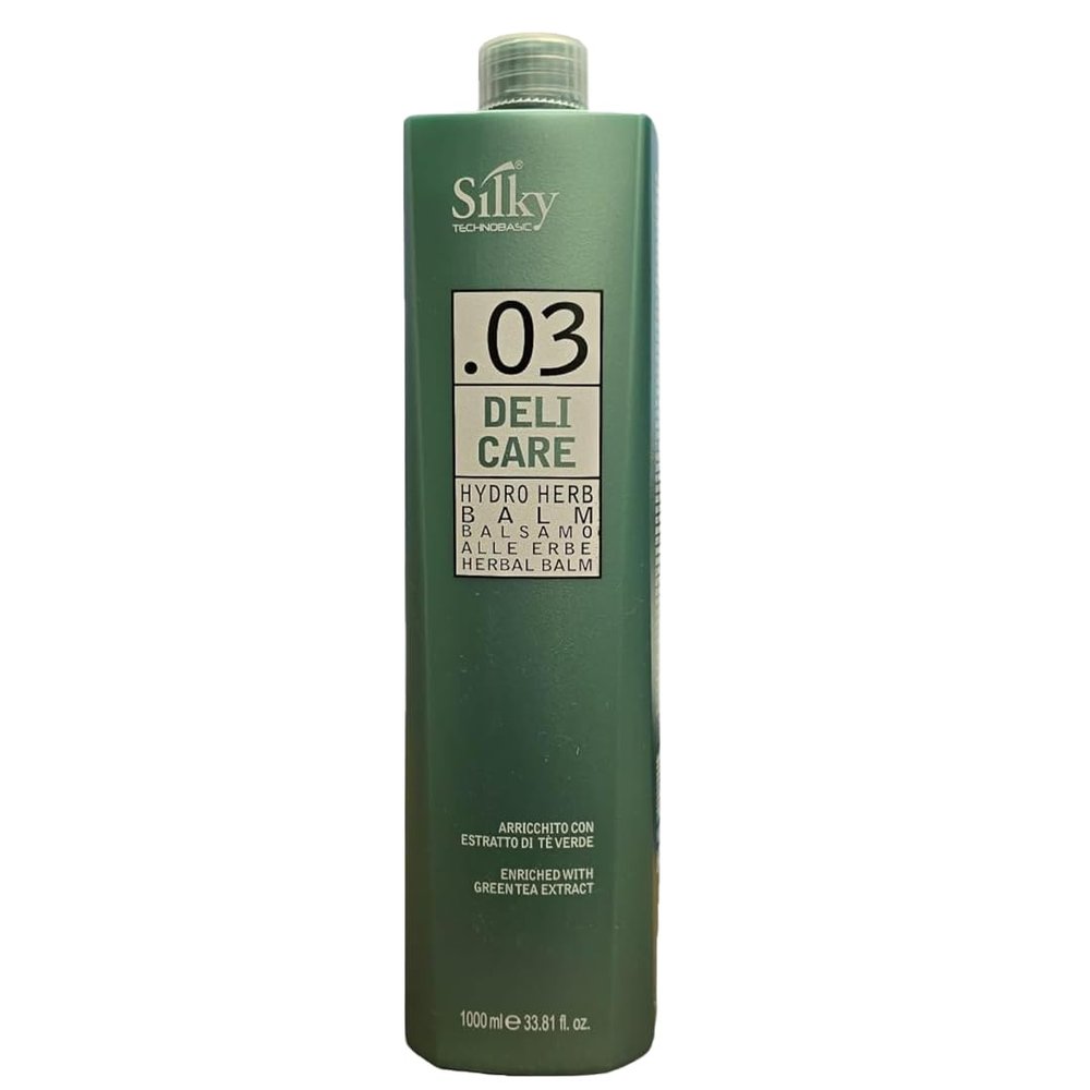 SILKY Technobasic .03 Hydrating Hair Balm with Green Tea Extract - Daily Herbal Hair Treatment for Instant Hydration & Manageable Hair - Hair Mask 1000 ml