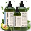 Face Wash, Shampoo & Conditioner Bundle (3 Items), Paraben & Cruelty Free, Organic, Vegan, Plant-Based, Botanical Scent & Avocado Oil Extracts, Men, Women, Sensitive view 1