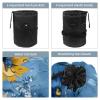 EVANLinsim Drawstring Makeup Bag Large Cosmetic Bag Travel Toiletry Bag Waterproof Make Up Organizer for Women Girls, Vintage Florals view 3