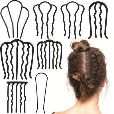 8 Piece U-Shape Hair Combs for Women's French Twist Updo and Bun Vintage Styling, Hair Fork Clip Teeth Hair Pin Stick Hair Side Combs Accessories, 5 Style