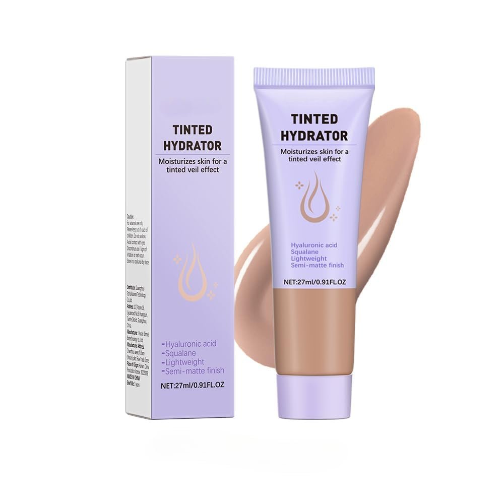 KUQAA Tinted Moisturizer  Natural, Long-Lasting Hydration for Flawless Skin | Brown Tint, 0.91 FLOZ (#5)