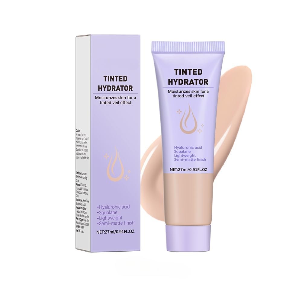 KUQAA Tinted Moisturizer  Natural, Long-Lasting Hydration for Flawless Skin | Brown Tint, 0.91 FLOZ (#3)