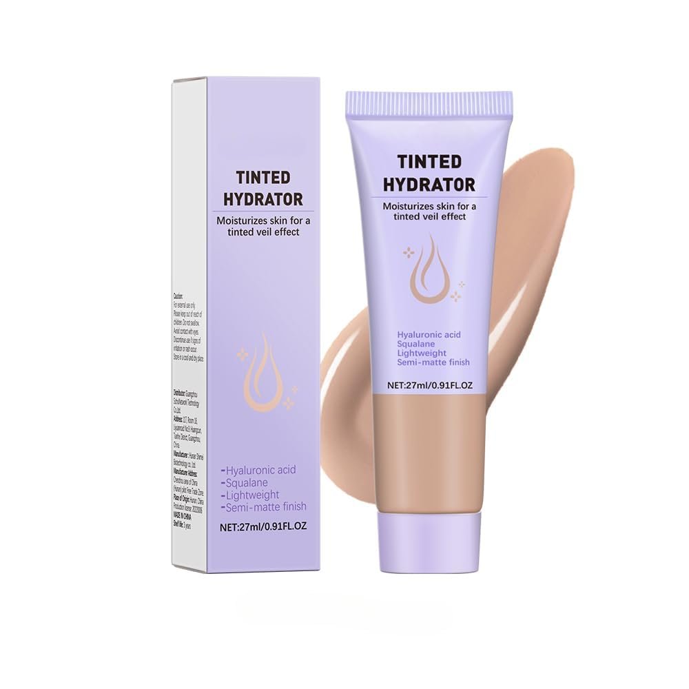 KUQAA Tinted Moisturizer  Natural, Long-Lasting Hydration for Flawless Skin | Brown Tint, 0.91 FLOZ (#4)