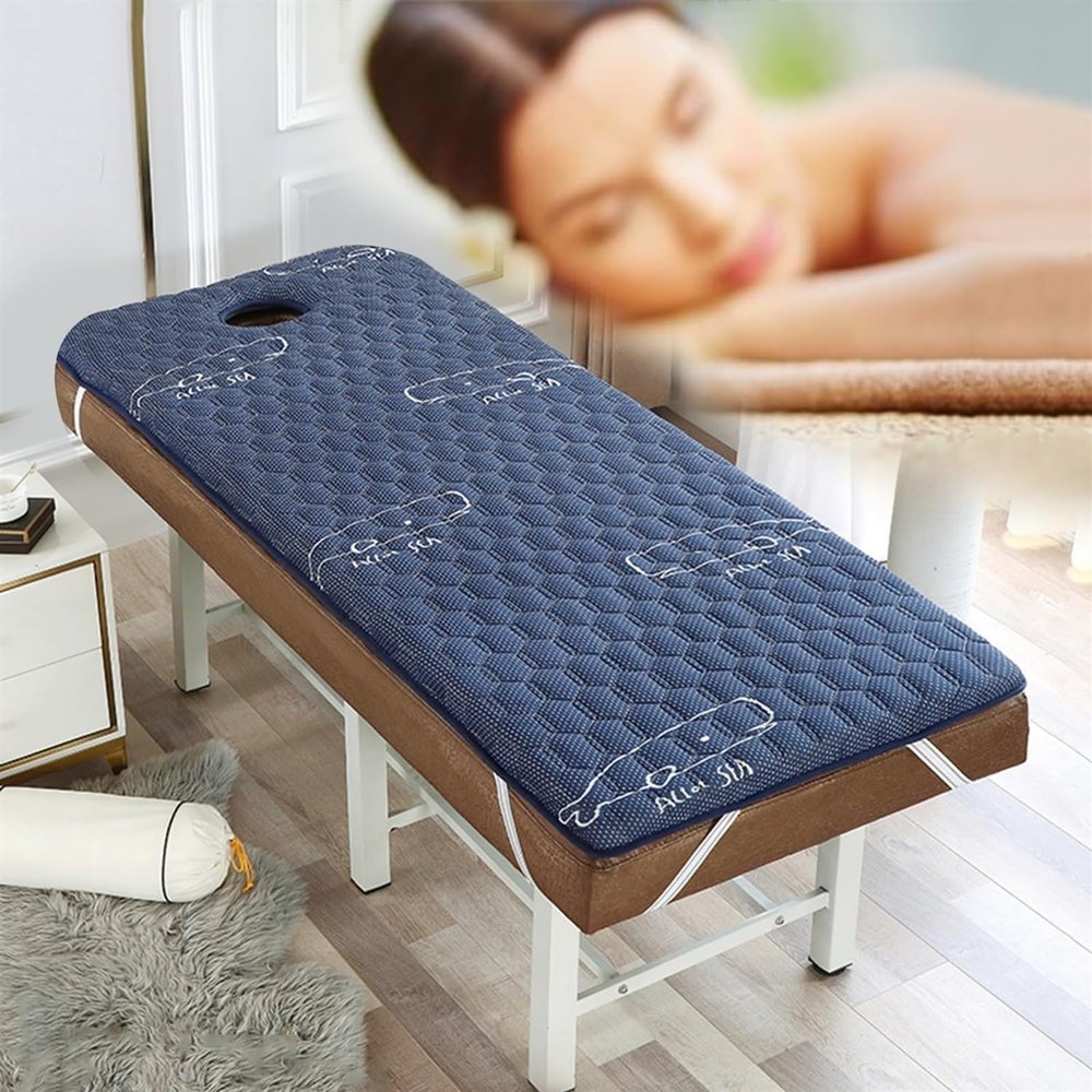 Massage Table Topper,High Density Foam Lash Bed Cushion with Breathe Hole,Non-Slip Square/Round/Trapezoidal Topper for Beauty Salon Tattoo Spa Bed(6cm/2.4in,T 80x190cm)