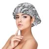 DRTGEDS Snake Skin Black and White Bonnet for Sleeping Adults Satin Sleeping Cap for Sleeping Men Women for Curly Hair view 1