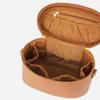 FAWN DESIGN The Train Case, Faux Leather Skin Care Brown Makeup Bag with Adjustable Messenger Strap, Travel Toiletry Bag 4 Elastic Band Holders, 5 Interior Pockets and 1 Zipper Pocket, 10x6x8 inches view 3