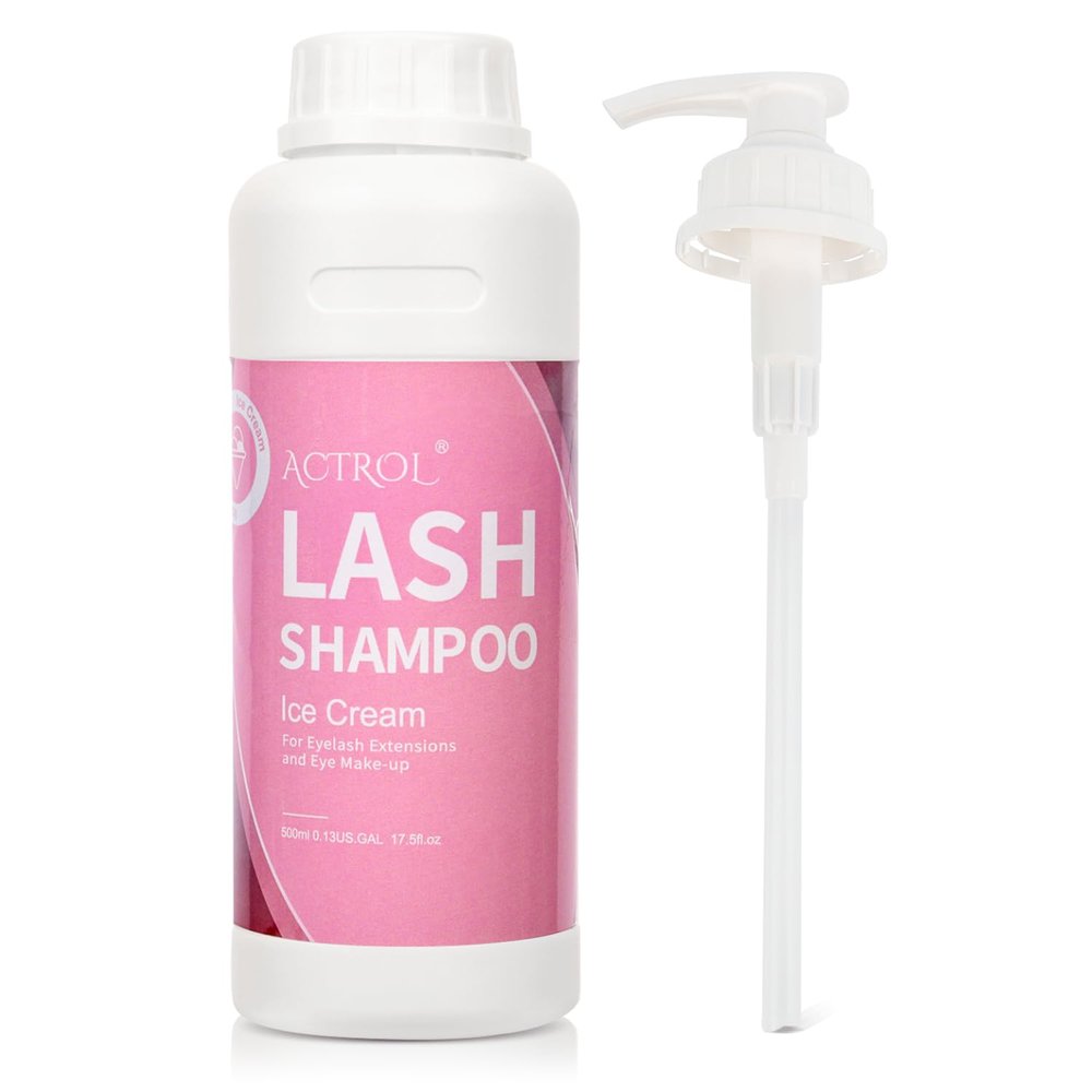 ACTROL Lash Extension Cleanser Ice-cream 500ml Eyelash Shampoo Lash Wash Shampoo Lash Cleanser Foam with Salon and Home Care