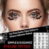 10 Sheets Halloween Makeup Eye Shadow Tattoos Stickers Eyeliner Decals Prank Spider Web Skull Bat Temporary Tattoo Kit Fake Face Decals eye Makeup Stickers Masquerade Party view 2