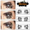 10 Sheets Halloween Makeup Eye Shadow Tattoos Stickers Eyeliner Decals Prank Spider Web Skull Bat Temporary Tattoo Kit Fake Face Decals eye Makeup Stickers Masquerade Party view 3