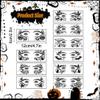 10 Sheets Halloween Makeup Eye Shadow Tattoos Stickers Eyeliner Decals Prank Spider Web Skull Bat Temporary Tattoo Kit Fake Face Decals eye Makeup Stickers Masquerade Party view 4