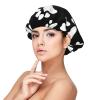 Bear paw Bonnet for Sleeping Adults Satin Sleeping Cap for Sleeping Men Women for Curly Hair Black view 1