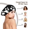 Bear paw Bonnet for Sleeping Adults Satin Sleeping Cap for Sleeping Men Women for Curly Hair Black view 3