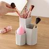 3 Lattices Cosmetic Make-up Brush Storage Box Table Organizer Make Up Tools Pen Storage Makeup il Polish Cosmetic Holder Box (Color : B) (C) view 3