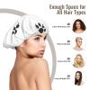 Bear paw Bonnet for Sleeping Adults Satin Sleeping Cap for Sleeping Men Women for Curly Hair Black view 3