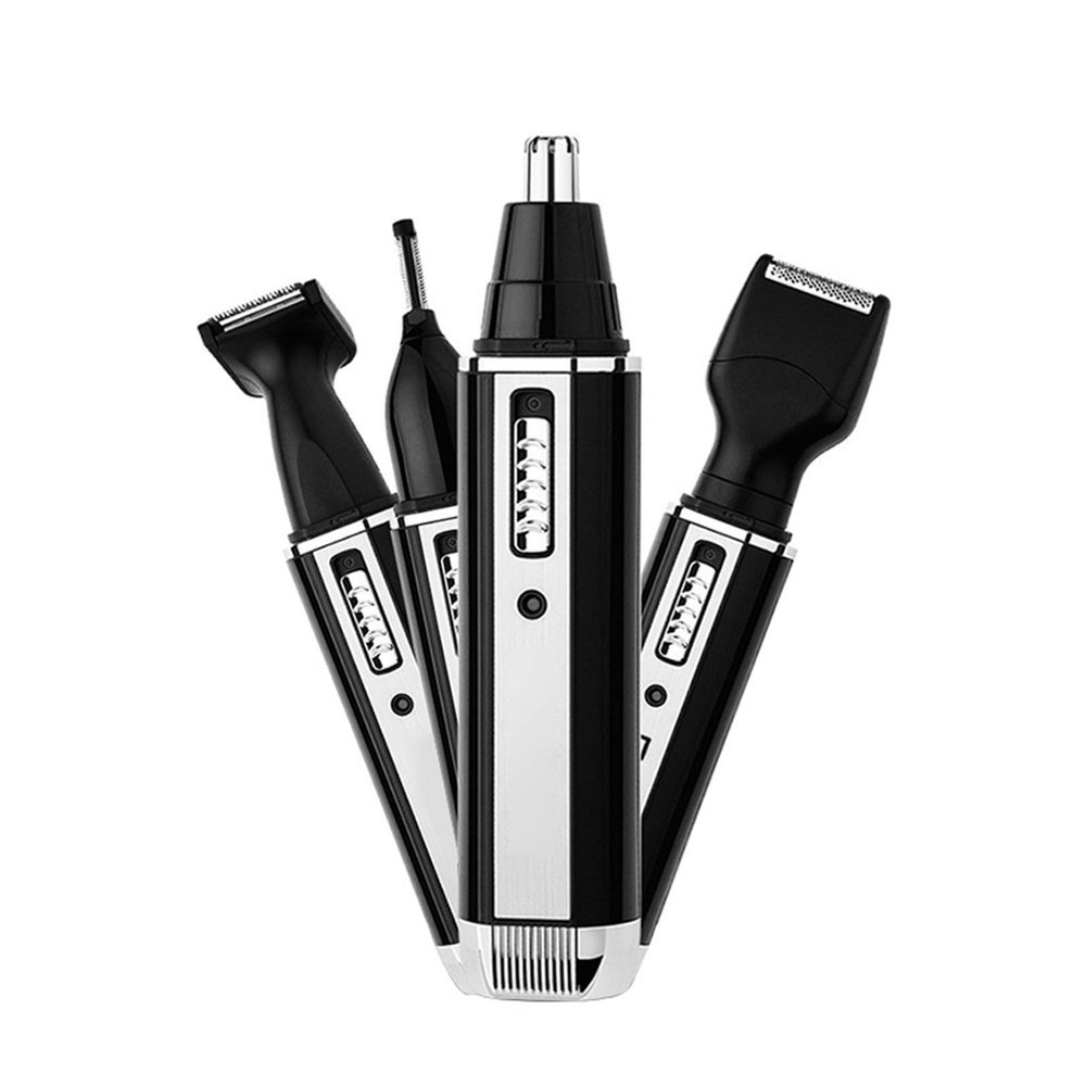4 in 1 Rechargeable Men Electric Nose Ear Hair Trimmer Painless Women Trimming Side Burns Eyebrows Beard Hair Clipper Cut Shaver