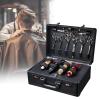 Barber Salon Tool Kits,Storage Travel Carry Case Organizer Box, Hair Scissors Clippers Trimmer Organizer,Profesional Barbers Briefcase Tool Case, Barber Cases with Code Lock (Black) view 2