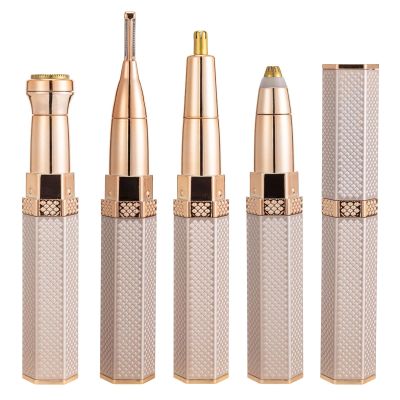 Electric Eyebrow Trimmer | Facial Hair Removal for Women | Painless Facial Face Removal | Nose Hair Trimmer, 4 in 1 Electric Epilator for Women, Arms, Legs, Body, Washable