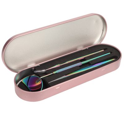 3 Pcs Eyelash Lift Tool, Stainless Steel Eyelash Separator Tool, Metal Inspection Mirror Lash Lift Rods Tools, with Box for Eyelash Perming Tinting, Eyelash Lifting (Rainbow Color) (Colorful)