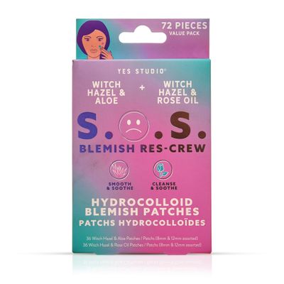 Upper Canada Yes Studio Hydrocolloid Blemish Dot Patches 72 Pieces Value Pack Assorted Sizes, Cleanse, Smooth and Soothe with Infused Witch Hazel, Aloe Vera & Rose Oil