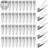100 Pieces Nail Clippers Bulk for Men Women Adult, Ultra Sharp Stainless Steel Fingernail & Toenail Clippers Set, Flat Portable Travel Fingernails Sturdy Trimmer Pointed Pedicure Manicure Care Tool view 1
