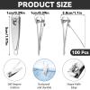 100 Pieces Nail Clippers Bulk for Men Women Adult, Ultra Sharp Stainless Steel Fingernail & Toenail Clippers Set, Flat Portable Travel Fingernails Sturdy Trimmer Pointed Pedicure Manicure Care Tool view 2