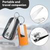 100 Pieces Nail Clippers Bulk for Men Women Adult, Ultra Sharp Stainless Steel Fingernail & Toenail Clippers Set, Flat Portable Travel Fingernails Sturdy Trimmer Pointed Pedicure Manicure Care Tool view 4