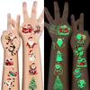 10 Sheets Luminous Christmas Tattoos, Christmas Temporary Tattoos, Bulk Stocking Stuffers, Merry Xmas Party Decorations Supplies, Xmas Goodie Bag Stuffers Candy view 1