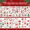 10 Sheets Luminous Christmas Tattoos, Christmas Temporary Tattoos, Bulk Stocking Stuffers, Merry Xmas Party Decorations Supplies, Xmas Goodie Bag Stuffers Candy view 2