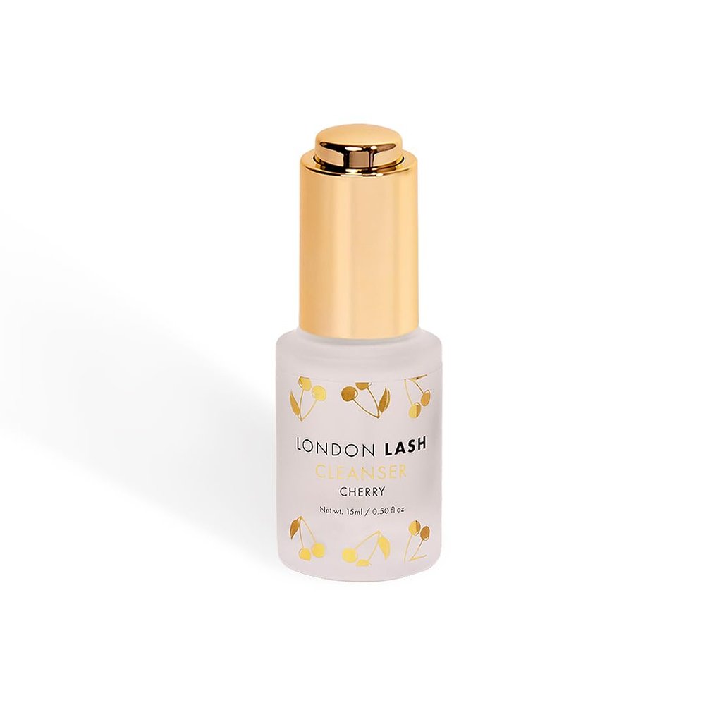 London Lash Pre-treatment Cleanser 15ml - Eyelash Extensions Cleanser for Improved Retention, Skin Cleaning Agent, Face Use, Cherry