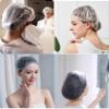 200 PCS Disposable Shower Caps Plastic Clear Hair Cap Elastic Waterproof Hair Bath Caps Thickening Shower Cap for Women Men Kids Girls Hotel and Hair Salon Travel Spa Home Use Beauty Salon Accessories view 2