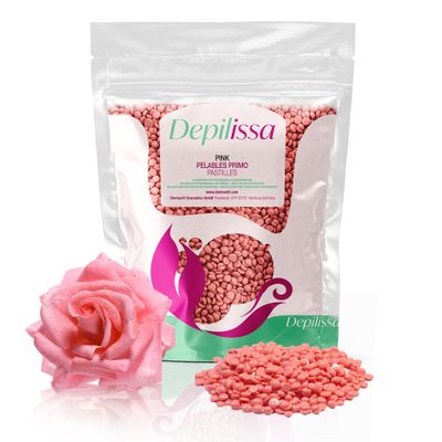 Pink Hard Wax Beads 14.1 oz  Stripless Brazilian Wax Beads for Face, Bikini & Sensitive Skin  Low-Temperature Hard Wax for Women & Men  Removes Short & Coarse Hair  Made in Italy
