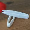 50 Pcs White Mini Plastic Contact Lens Clip Beauty Tweezers Makeup Tool Hair Removal Tweezers for Double Eyelid, Hand Tools view 1