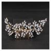 TRUSTTWO Silver Color Pearl Rhinestone Wedding Hair Combs Bridal Hair Accessories Fit For Women Bride Hair Jewelry Flower Party Hairpin Gift The New(Gold-01) view 2