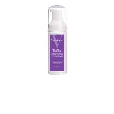 True Tone Purple Toning & Styling Foam - Brightens Blondes - Removes Yellow & Brassy Tones On Bleached, Blonde Or Highlighted Hair - Adds Body - 1.7 oz