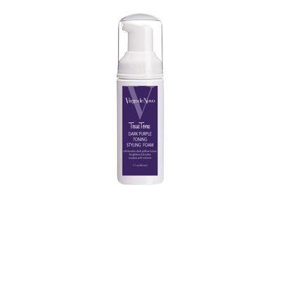 True Tone Dark Purple Toning & Styling Foam - Brightens Blondes - Removes Dark Yellow & Brassy Tones On Bleached, Blonde Or Highlighted Hair - Adds Body - 1.7 oz