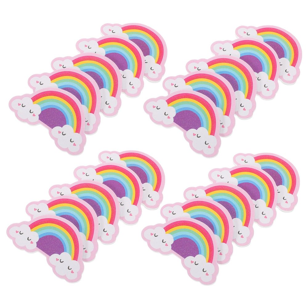 Beatifufu 20pcs Eva Cartoon Manicure Tools Nail Shaping Buffing Coarse Boards for Nails Boards Art Tools Files Polishing Blocks Files Safe Comfortable Filing Experience