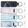 Belolvar Chapsticks Holder Keychain for Lipstick, Bright Lip Balm Lip Gloss Holder Stocking Stuffers for Women (Marble) view 1