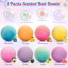 8 Packs Mermaid Bath Bombs for Kids Girls, Bubble Bath Bomb Kit with Surprise Toys Inside, Bath Toys for Kids Aged 4-8, Ideal Birthday Christmas Gifts Stocking Stuffers for Girls 3 4 5 6 view 4
