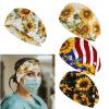Uorisanigo 4 Pack Headbands for Women with Buttons Ear Saver for Face Mask Sunflower Nursing Headbands for Nurses Doctors Non-Slip Workout Headband Ear Protection Sweatband view 1