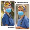 Uorisanigo 4 Pack Headbands for Women with Buttons Ear Saver for Face Mask Sunflower Nursing Headbands for Nurses Doctors Non-Slip Workout Headband Ear Protection Sweatband view 3