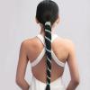 Elastic Spiral Hair Ties for Long Thick Curly Hair, 34" Soft Ponytail Holders Colorful Braided Pony Tails Wrap Hair Ties for Women Girls Stretchy Hair Bands for Biker Boating Running-Single view 2
