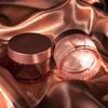 2 PCS 50ml /1.7oz Empty Pink Glass Cream Jars Pots Cosmetic Jars with Rose-Golden Cover and Inner Liner Refillable Makeup Sample Packing Face Cream Eye-shadow Moisturizer Emulsion Bottles Containers view 4