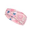 Uorisanigo 4 Pcs Wide Headbands with Mask Button Non Slip Pink Heart Love Reduce Ear Pain Sweatbands with Button Headbands for Nurses Doctors Mask Ear Protector Hair Bands view 2