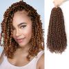 Crochet Passion Twist Hair Pre looped Brown Color, 12 Inch 9 Packs Pre twisted Passion Twist Crochet Hair,Soft Pretwisted/Prelooped Curly Crochet Hair For Black Women,Short Crochet Braids(12in,30#) view 1