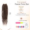 Crochet Passion Twist Hair Pre looped Brown Color, 12 Inch 9 Packs Pre twisted Passion Twist Crochet Hair,Soft Pretwisted/Prelooped Curly Crochet Hair For Black Women,Short Crochet Braids(12in,30#) view 3