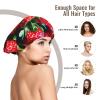DRTGEDS Fresh Strawberry Bonnet for Sleeping Adults Satin Sleeping Cap for Sleeping Men Women for Curly Hair view 3