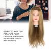 Mannequin Head with Hair, 25.6in Mannequin Head Human Hair, Cosmetology Doll Head for Hair Styling, Hair Styling Set, for Training Practice Braiding, Weaving, Designing view 3