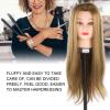 Mannequin Head with Hair, 25.6in Mannequin Head Human Hair, Cosmetology Doll Head for Hair Styling, Hair Styling Set, for Training Practice Braiding, Weaving, Designing view 4