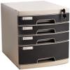 Filing Cabinets for Home Office Storage Drawers Plastic Lockable Filing Cabinet Multifunctional Storage Drawer Box A4 Storage Drawer Unit(B) view 1