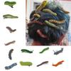 12Pcs Halloween Caterpillar Hair Clips Hand Painted Reptile Hair Clip Headpiece Spooky Halloween Party Hair Accessories Fun 3D Bug Duckbill Clips view 1